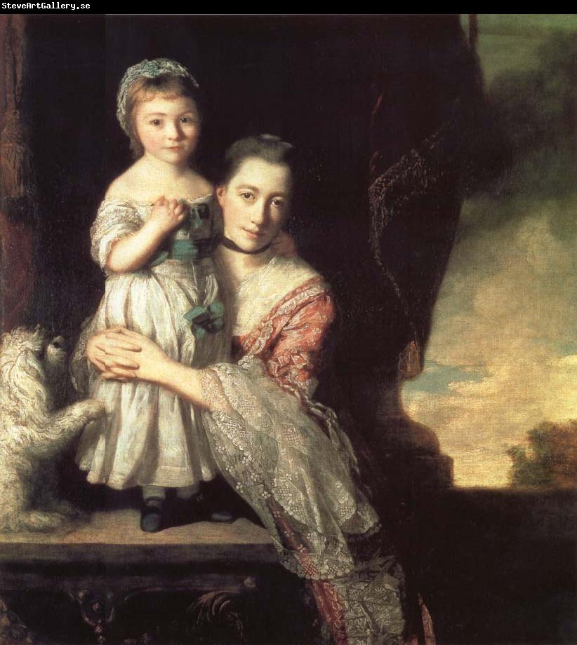 REYNOLDS, Sir Joshua Georgiana,Countess spencer,and Her daughter Georgiana,Later duchess of Devonshire